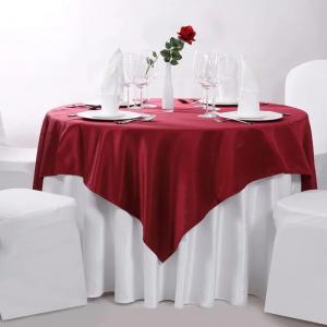 Polyester Party Plain Style Round Square Rectangular Wedding Table Cloth Tablecloth