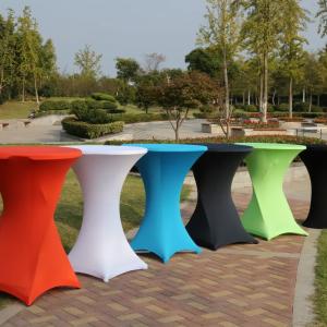 Wholesale multicolor round spandex bistro stretch hotel wedding party table cloths